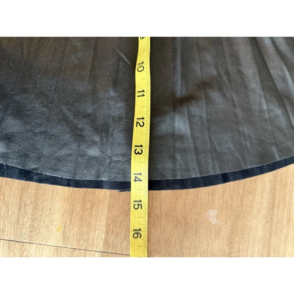 ZARA Kids Black Faux Leather‎ Skater Pleated Mini Skirt – Girls Size 10 (140 cm)